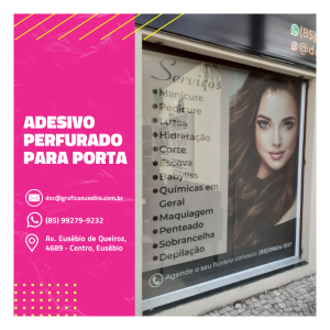 Adesivo Pefurado para Porta  Padrão    