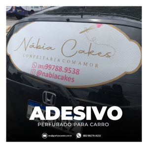 Adesivo Perfurado para Carro  Padrão    